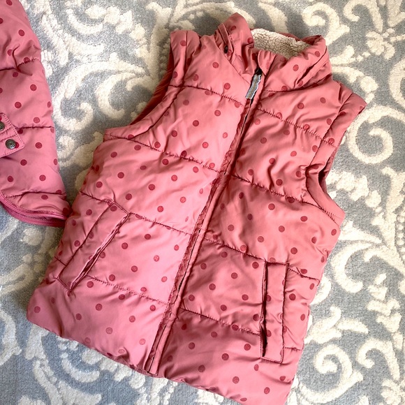 Mini Boden Puffer Dot Coat 2-in-1 sz 5/6yr - Picture 3 of 5